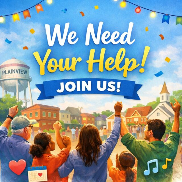 ✨ Ready to be part of something bigger in Plainview? ✨

As we step into the New Year, the Plainview Community Events Team is opening the door and inviting YOU to help shape the future of our town. This is your chance to make a difference, bring fresh ideas to life, and help create events that bring our community together.

Whether you love planning, sharing ideas, lending a helping hand, or just want to meet new people and feel more connected — this is for you. Our team is open to everyone, and every voice truly matters.

We meet once a month to talk about upcoming events, discuss what Plainview needs, and dream up fun, meaningful ways to bring people together. It’s relaxed, welcoming, and full of heart.

If you’ve ever wanted to:
• Be involved in your community
• Help make memories for families and neighbors
• Meet amazing people right here in Plainview
• Have a real say in what events happen in town

Now is the time. Step up, get involved, and be part of something that truly matters.

💙 Join us and help build the future of Plainview — together. 💙

Fill out the membership application for more information: https://wkf.ms/4qweO9a