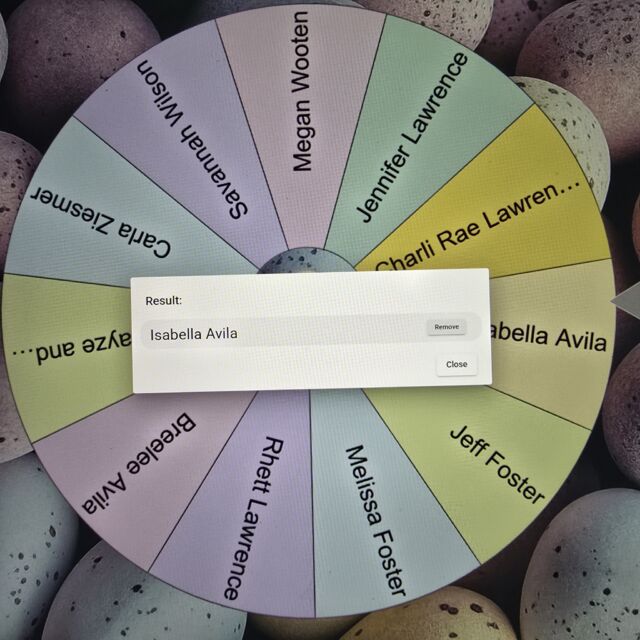 Congratulations Isabella Avila please see Lody Miller for your prize
