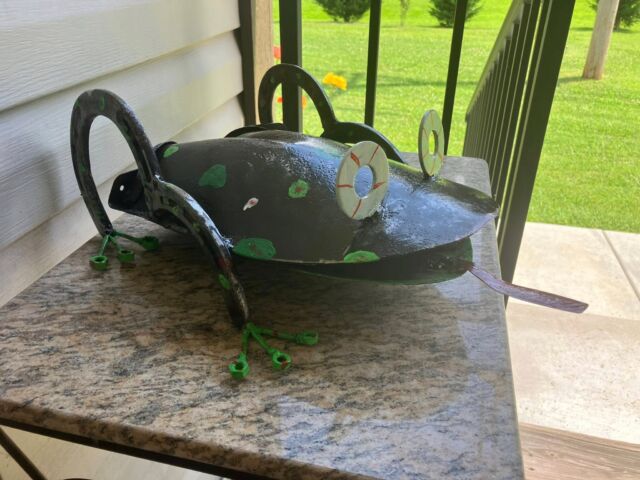 Let’s give a big Plainview welcome to **Metal Art by Ferguson**!

This is John Ferguson’s **first year** at Frontier Day, and we are so excited to have him join the family! John creates incredible one-of-a-kind art pieces using a mix of metal items—each one full of personality and creativity.

Just take a look at this frog made from old shovels—how cute is that?! 🐸

We can’t wait to see what other metal masterpieces he brings. Make sure to stop by and check out his work—you’re going to love it!